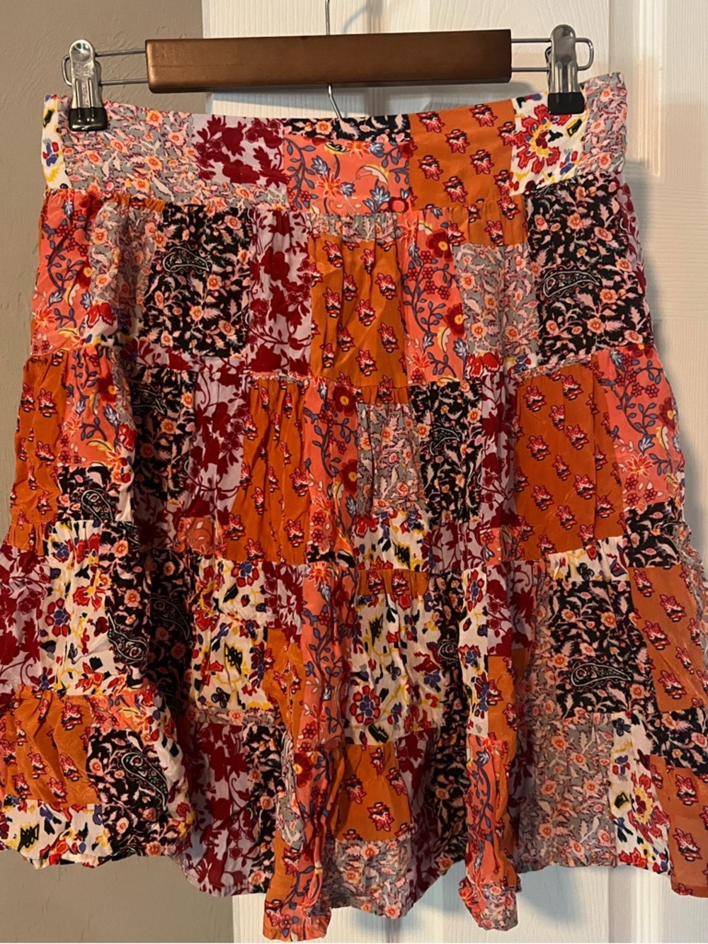 Maeve by Anthropologie patchwork lined skirt